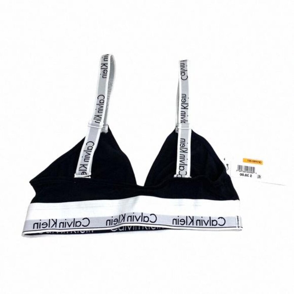 Calvin Klein Unlined Bralette Modern Cotton Crossback Black QF5980-001 Underwear - Picture 5 of 7